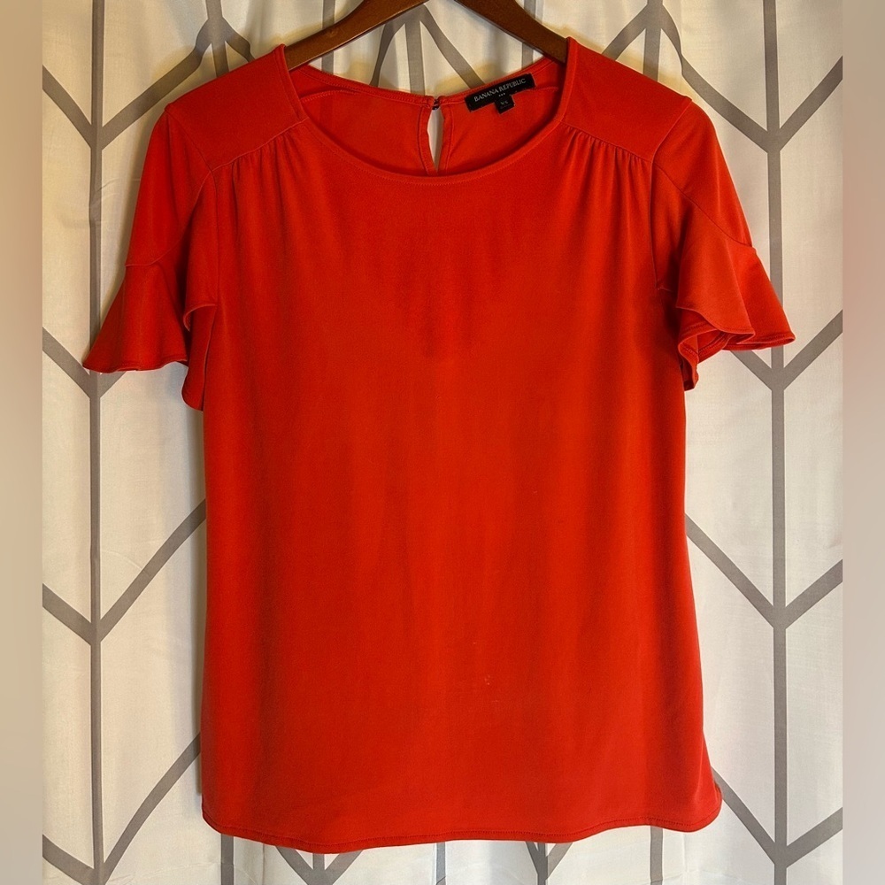 Banana Republic Vibrant Red Blouse